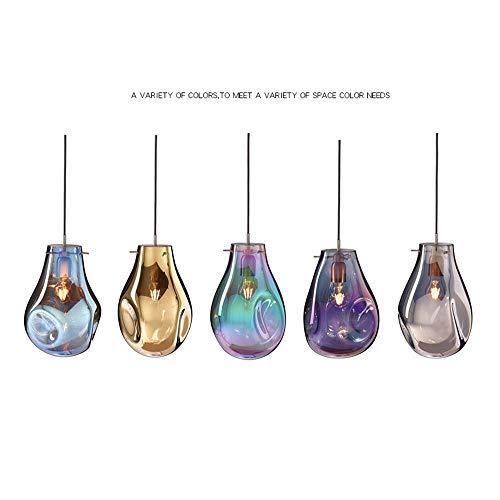 Lustre E27 en verre pour restaurant et bar art moderne