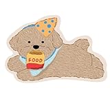OuLi Store Tapis de Bain Antidérapant Absorbant,Tapis Salle de Bain Diatomite,Facile à Nettoyer,Séchage Rapide,Super Absorbant,Tapis de Bain pour Portes de Salle de Bain (Chien Heureux, 40X60CM)