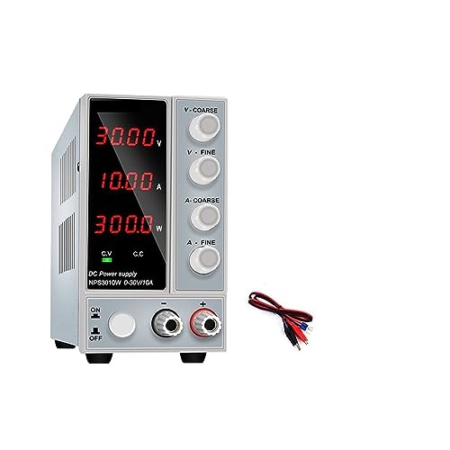 Fuente de alimentación CC ajustable de banco 30V 10A con 3 dígitos y protección múltiple 2