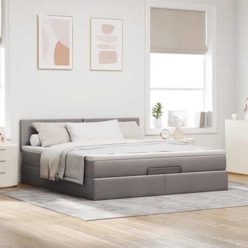 betten, bettrahmen metallbett futonbett Bed frameOttoman-Bett mit Matratzen Rosa 180x200 cm SamtGeeignet für Schlafzimmer – Bild 5