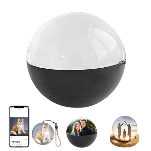 3D Ultrasound Crystal Ball Digital Photo Album,2025 Upgraded Crystal Ball Digital Video Display, 2.7'' APP Control, Easy Operation,Customizable Gift with Electronic Screen,for Couples,Pets Memories