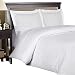 Royal Hotel's Striped White 300-Thread-Count 2pc Twin / Twin-Extra-Long Duvet-Cover 100-Percent Cotton, Sateen Striped, 100% Cotton