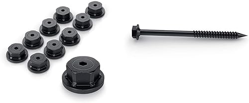 OZCO 56621 - Tuerca hexagonal de 1-12 pulgadas (10 por paquete) y Ozco Building Products 56627 Tornillos de madera OWT de 14 pulgadas por 3-34