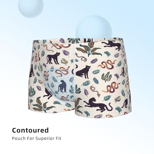 Boys' Cotton Boxer Brief Soft Underwear-Black Cat And Snake4