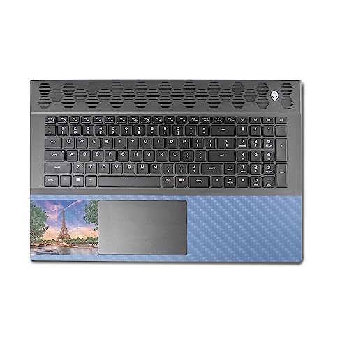 Image of MightySkins Carbon Fiber Skin Compatible with Alienware M18 R1 (2023) Full Wrap Kit - Eiffel Tower | Protective, Durable Textured Carbon Fiber Finish | Easy to Apply & Change Styles | Made in The USA
