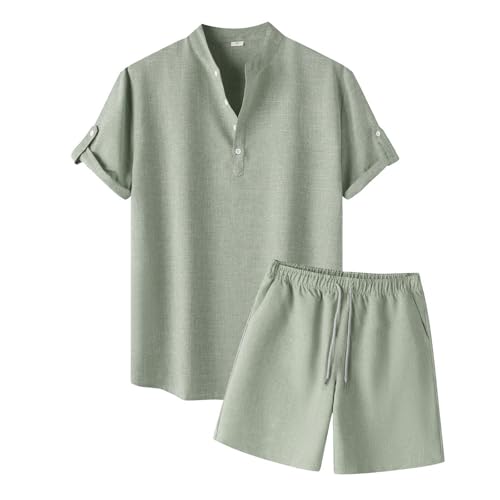 Short boutonné cordon serrage homme et ensemble d'été anti-transpiration