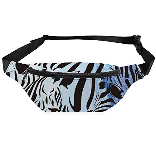 Tamengi Fanny Pack Riñonera de cebra con bolsillos con cremallera, bolsa deportiva para viajes, senderismo, correr al aire libre
