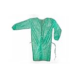 bata,desechable,verde 10 Batas desechables color verde con cierre trasero con puño elástico