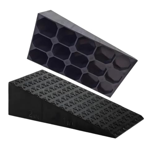 Squat Wedge & Calf Raise Block, 2-PCS Non-Slip Heel & Foot Elevated Slant Board for Workout, Weightlifting, Physical Therapy & Calf Stretching, For Men & Women