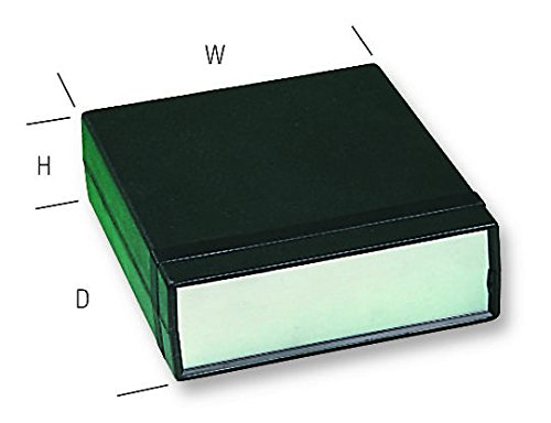 1598GBK - Plastic Enclosure, Flame Retardant, Aluminum End Panels, Instrument, ABS, 250 mm, 160 mm, 76 mm (Pack of 2) (1598GBK)