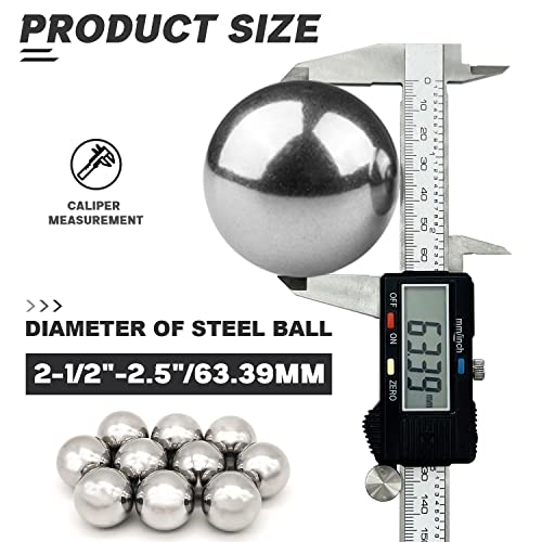 Image of 2Pcs 2.5''inch Bearing Balls 63.5mm Steel Balls 2-1 /2 inch Precision Ball Duty Industrial Bearings Bicycle Wheel Bearings