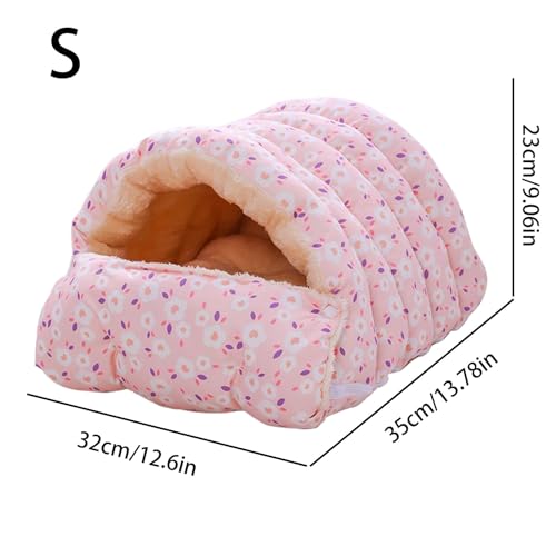 Cueva para gatos autorregulable con saco térmico para invierno 6