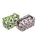 Andy's Orchids 2pcs Clear Cosmetic Bag Cute Fruit Toiletry Bags, Transparent PVC Zipper Makeup Bags Portable Travel Organizer Pouch Storage Case for for Women Girls