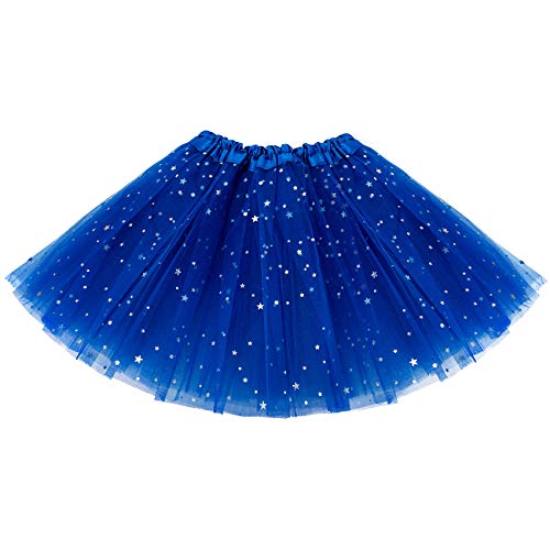 KEREDA Kinder Mädchen Tüllrock Pailletten Tütü Röcke Glitzer Bunt...