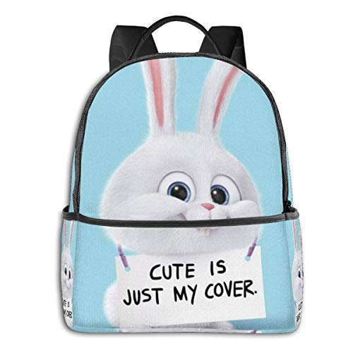 Preisvergleich Produktbild Schneeball Das geheime Leben der Haustiere Rucksack Unisexs Studententasche Klassische leichte Reißverschlussrucksäcke