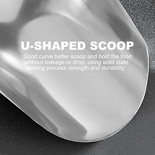 DOITOOL Lebensmittelschaufel Getreideschaufel Eiswürfelschaufel Edelstahl Eiswürfel Futterschaufel 3 Stück 10 Zoll Küche Schaufel für Kaffee Süßigkeiten Mehl Popcorn Pommes Frites Snack Gewürze - Image 4