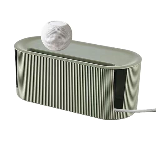 Organizador de soporte de alambre, caja de almacenamiento de cables | Soporte de cable de cargador Organizador de enchufe de gran capacidad - de caja de gestión de cables para sala de estar