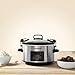 Crock-Pot 4 Quart Travel Proof Cook and Carry Programmable Slow Cooker with Locking Lid, Convenient Handles, and Digital Display, Stainless Steel