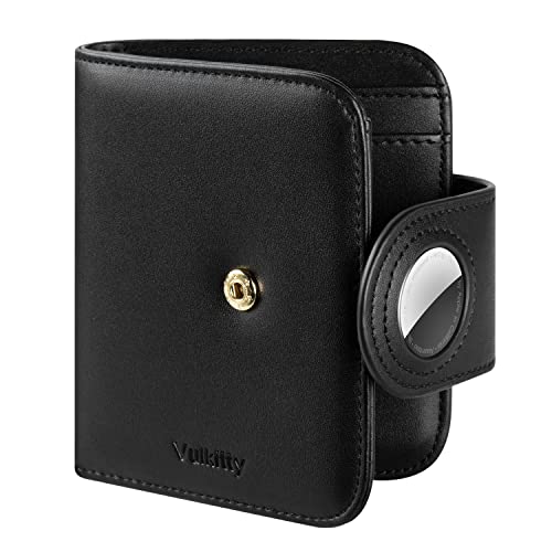 Portefeuille Airtag pour femme en cuir synthétique raffiné Vulkitty