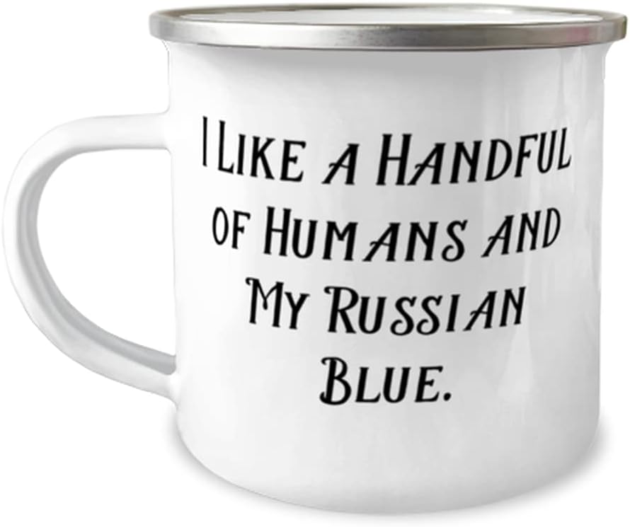 Motivational Russian Blue Cat Gifts, I Like a Handful of