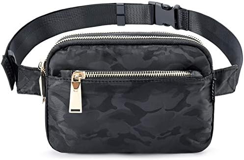 ZORFIN Fanny Packs for Women Men, Fashion Waist Pack Belt Bag with Adjustable Strap for Outdoors Workout Traveling Casual Running Hiking Cycling (Camo Black) 1 ZORFIN Fanny Packs for Women Men, Fashion Waist Pack Belt Bag with Adjustable Strap for Outdoors Workout Traveling Casual Running Hiking Cycling (Camo Black)