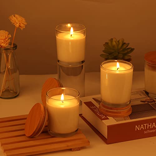 Gotideal 12 Pack 6 Oz Frosted Blue Candle Jars With Bamboo Lids For Making Candles Supplies, Bulk Empty Candle Containers Tins Small Glass Jars For Candle Soy Wax #TOP6