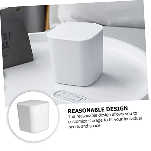 Image of 2 Pcs Desktop Trash Can Debris Storage Case with Lid Desktop Storage Case Mini Trash Can Lovely Small Container Debris Bin with Lid Lovely Trash Bin