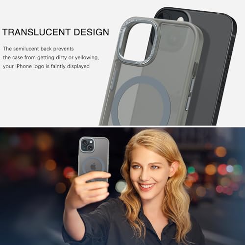 Coque iPhone 15 Plus MagSafe BENTOBEN translucide et antichoc