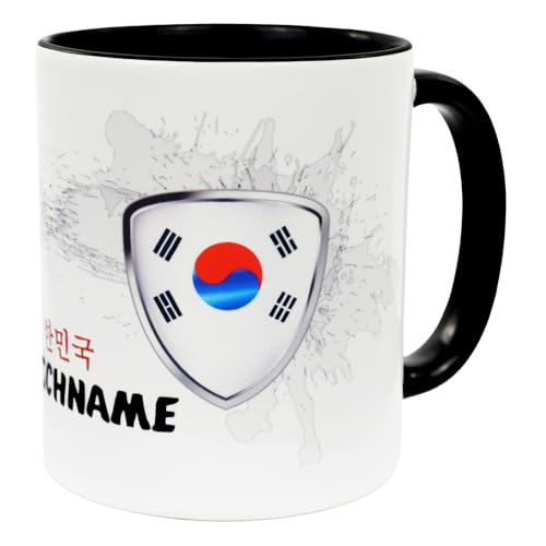 Südkorea South Korea Tasse mit Namen personalisiert 대한민국 Wappen koreanische Flagge Fahnen Fanartikel Produtke 2025 Spruch Becher Geschenk Mann Frau Geburtstag Fussball Produkte Cup mug Keramik 330 ml Südkorea South Korea Tasse mit Namen personalisiert 대한민국 Wappen koreanische Flagge Fahnen Fanartikel Produtke 2025 Spruch Becher Geschenk Mann Frau Geburtstag Fussball Produkte Cup mug Keramik 330 ml