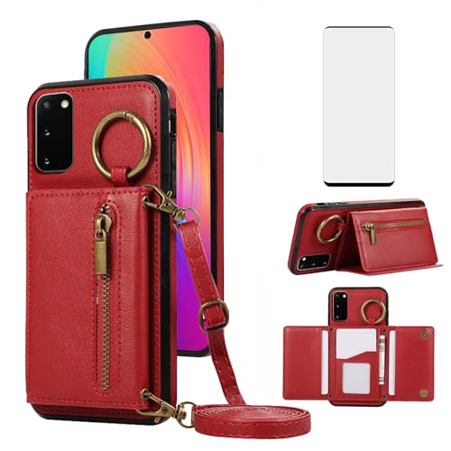 Coque Galaxy S20 Plus Asuwish ZHKLLB US rouge housse de protection antichoc pour téléphone portable
