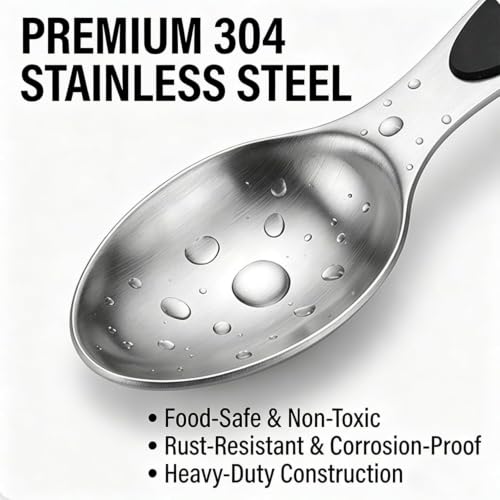 Image of Lishonn Magnetic Measuring Spoons Set of 9, Dual-Sided Stainless Steel Measuring Spoons, Fits Spice Jars, Accurate Kitchen Measuring Spoon Set, Dishwasher Safe