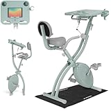 【Amazon.co.jp 限定】 アルインコ(ALINCO) フィットネスバイク エアロバイク トレーニングバイク マットセット 静音 8段階負荷 折りたたみ コンパクト収納 軽量 タブレットトレー付 小物ホルダー 組立簡単