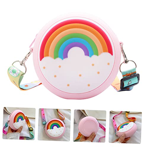 Girls Shoulder Bag Little Girls Rainbow Coin Purse Comfortable Handle Safe Easy to Use3