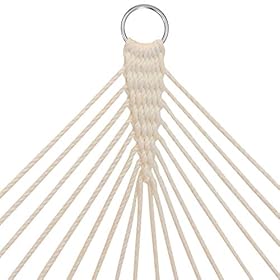 Sunnydaze Cotton Rope Hammock with Unfinished Wood Spreader Bars - 12-Foot Stand - 350 Pound Weight Capacity 41 qhG qRbL. SS280