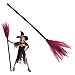 Balai de sorcière d'Halloween, balai de sorcière en plastique accessoires de balai pour enfants Accessoire de carnaval de décoration d'Halloween pour enfants et adultes, env.89 cm