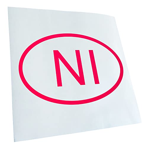 Kiwistar - Autocollant - Nordic land NI - pink néon - G10 - Pour voitures, vélos, véhicules, motos, cyclomoteurs, tuning, vitres arrière