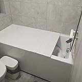 Faltbare Badewannenabdeckung, staubdicht, isolierende PVC-Badeabdeckung mit Verschluss, wasserdichter Badewannendeckel für Spa-Baden und Hygieneschutz