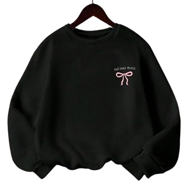 draxstar Women’s Printed Sweatshirt | Stylish Casual Winter Wear | Soft Fleece Warm Pullover | Trendy Graphic Print | Long Sleeve Round Neck Sweatshirt for Girls & Women-picture-14
