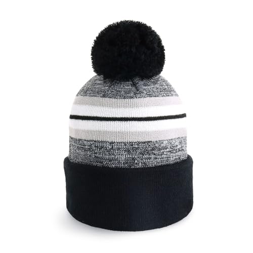 CHOK.LIDS Plain Color Stripe Beanies for Men and Women Soft