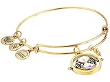 Alex and Ani Harry Potter Time Turner Expandable Charm Bangle Bracelet, Rafaelian Gold Finish, Adorned with Crystals, 2 to 3.5 in