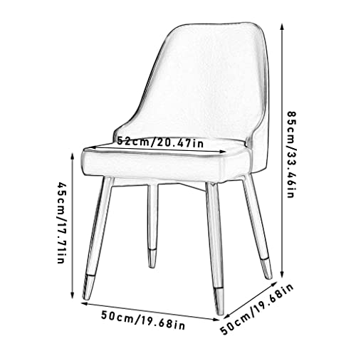 SJIALEN 1 Pcs Velvet Dining Chairs, Apartment Living Room Side Chair Golden Legs Accent Chairs Bedroom Balcony Makeup Chair Kitchen Chair (Color : Pink)