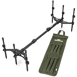 3 Rod Pod Rutenständer aus Aluminium voll verstellbar Tri-POD mit Tragetasche Angel - Ständer Karpfenangeln