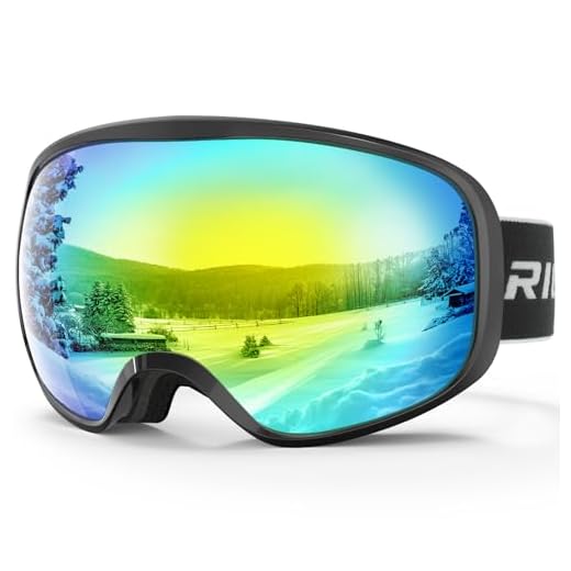 RIOROO Gafas de Esquí, Máscara Gafas Esqui Snowboard Nieve Espejo para Hombre Mujer Adultos Juventud Jóvenes OTG Compatible con Casco,Anti Niebla 100% Protección UV Gafas de Ventisca