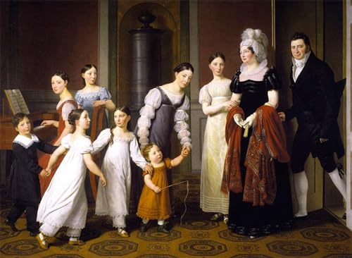 Peinture murale Eckersberg de la famille Nathanson sur toile premium de décoration 60x90cm