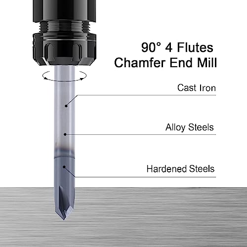 Xyunenz CM4F5-1-4 Isb 90 Degree Chamfer End Mill thumb #3
