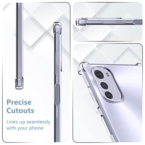 Image of SHOPBYSHOP for Back Case Cover Bumper Flexible Silicone Transparent Back Cover for Motorola E32 - Transparent