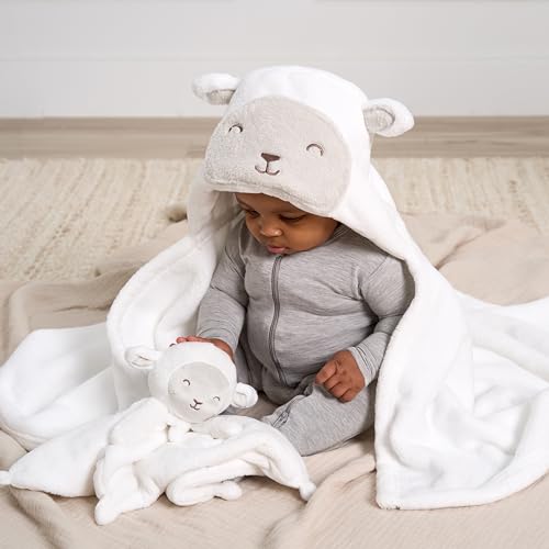 Image of Gerber Baby Unisex Hooded Wearable Blanket & Security Blanket Set, Celestial, One Size