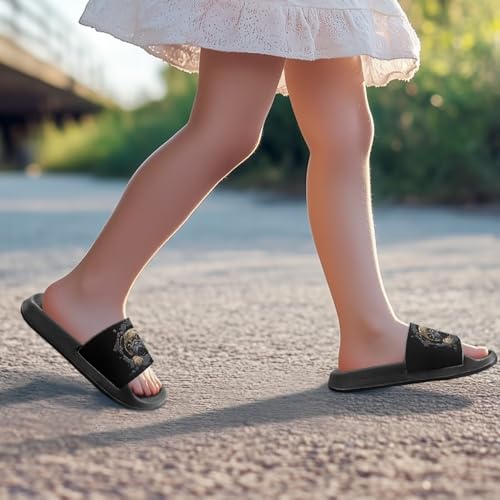 Forchrinse Kids Slippers for Grils Summer Slip on Slides Sandals Comfort Beach Pool Shower Shoes with Arch Support4