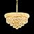 Crystal Chandeliers for Dining Room Light Fixture Over Table, Empire Style K9 Crystal Chandeliers for Bedroom, 4 Lights Gold Luxury Lighting Fixtures for Entryway Kitchen Island Foyer D15 Inch