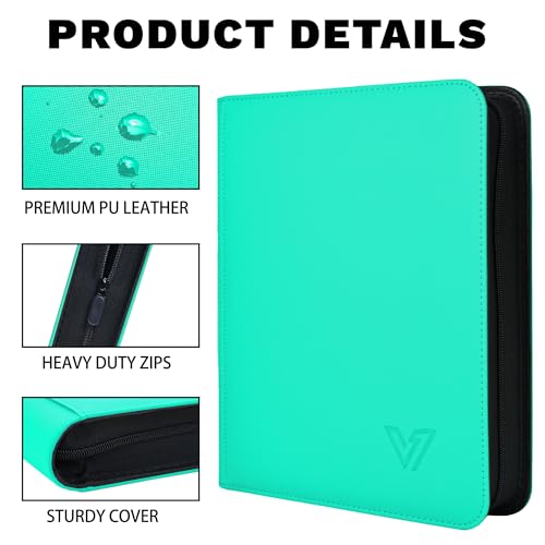 Vrsanok Toploaders Binder,Holds 128 Top Loaders,4 Pocket Top Loader Binder for 3" x 4"Rigid Cards,Double Sided Card Binder Abulm in 3"x4"Toploaders for Trading Cards by Vrsanok - Used condition - Image 2